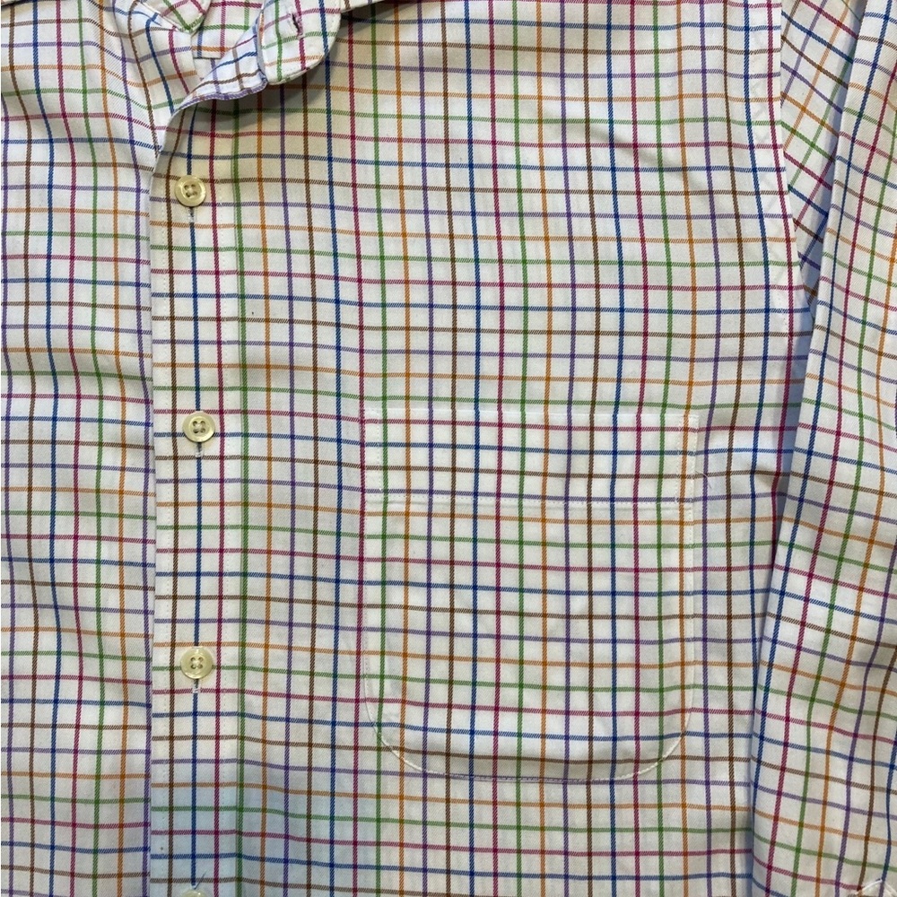 Peter Millar Button Up Multicolor Check Nanoluxe … - image 3